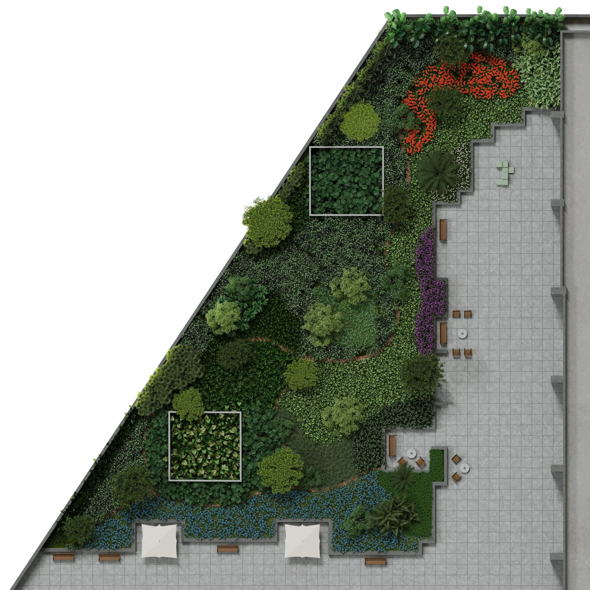 Pátio interno e Jardim